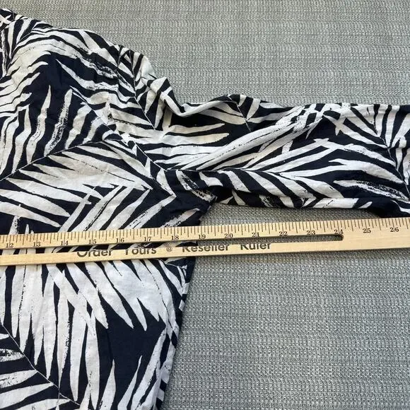 Banana Republic Hawaiian Dress Medium Cover‎ Up Navy Blue Resort Vacation Cruise - Picture 8 of 10